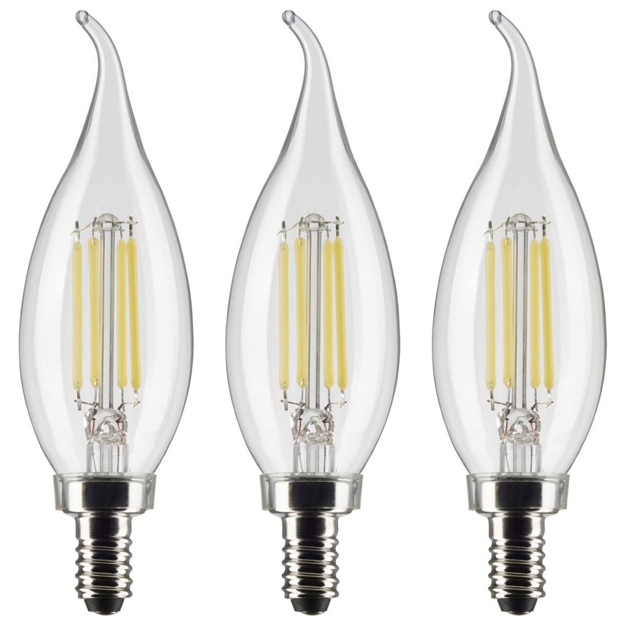 3 Pack - 4.5w CA11 LED E12 Candelabra base 2700K Soft White Bulb